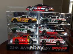 Darrell Waltrip 124 Diecast 25th Anniversary Bank 7 Pc. Set, with Display Case