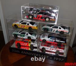 Darrell Waltrip 124 Diecast 25th Anniversary Bank 7 Pc. Set, with Display Case