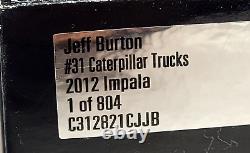 Jeff Burton 2012 #31 Caterpillar Trucks Black 1/24 Action Die Cast 1/804 New