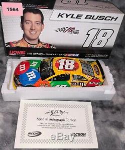 KYLE BUSCH AUTOGRAPHED NASCAR DIECAST 2013 M&M's 1/350 RARE! (1564)