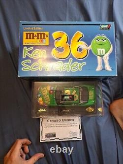 Ken Schrader 2000 M&M's NASCAR 124 Green Action diecast Pontiac car NIB 100174