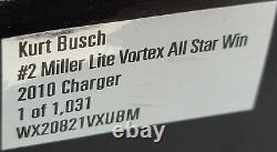 Kurt Busch 2010 #2 Miller Lite Vortex All Star Win Autographed 1/24