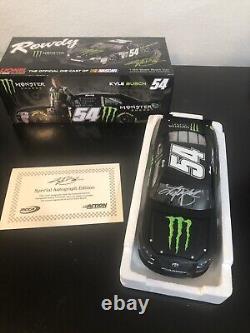Kyle Bush autographed limited edition Monster Energy diecast 124 scale Nascar