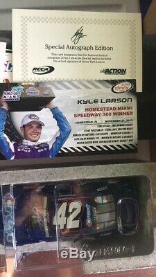 Kyle Larson 2015 #42 Crest Homestead Raced Win Autographed NASCAR Diecast Car