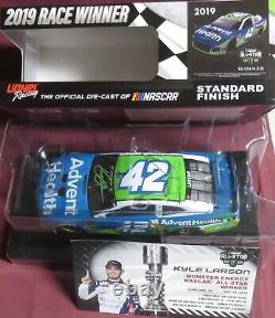 Kyle Larson, Autographed, Advent Health All-star Raced Win, 1/24 2019 Camaro