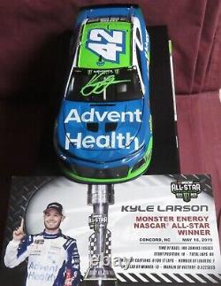 Kyle Larson, Autographed, Advent Health All-star Raced Win, 1/24 2019 Camaro