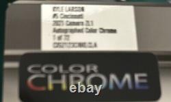 Kyle Larson Autographed Number #01 /72 Color Chrome 2021 Cincinnati 1/24 Action
