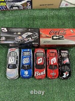 Lot Of 7 Dale Earnhardt Jr & Sr Nascar 124 Action Diecast Cars