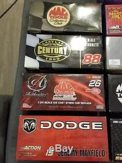 Lot of 13 Diecast NASCAR 124th Scale Mac Tools, Authentica, Action, Nascar ext