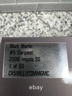 Mark Martin 2009 #5 Carquest Chevy Impala Ss 1/24 Gm Dealer 60 / 60 Rare