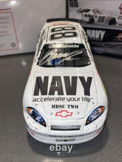 NASCAR 124 Scale Diecast BRAD KESELOWSKI #88 NAVY Raced Version Nashville Win