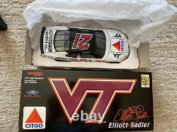 NASCAR 2000 FORD VT VIRGINIA TECH HOKIES 1/24 Elliott Sadler #21 WHITE Citgo