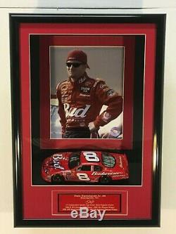 NASCAR Dale Earnhardt Jr Signed Autographed #8 Bud 124 Diecast Shadow Box 8x10