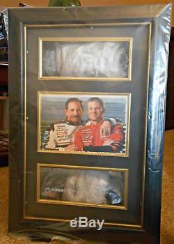 NEW DALE EARNHARDT SR & JR 124 OREO GM GOODWRENCH CARS IN DISPLAY CASE w PHOTO