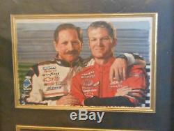 NEW DALE EARNHARDT SR & JR 124 OREO GM GOODWRENCH CARS IN DISPLAY CASE w PHOTO