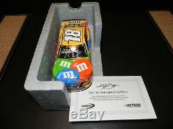 Nascar Autographed Kyle Busch 2018 M&m's Diecast Action Coa #17 Of 108