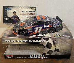 RARE! DENNY HAMLIN 11 FedEx Express 2016 Galaxy Chrome 1/24 DAYTONA 500 WINNER