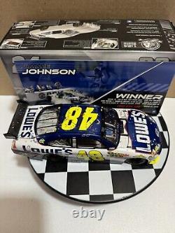 RARE Jimmie Johnson #48 Lowe's 2010 Bristol Win 1/24 Nascar Diecast READ