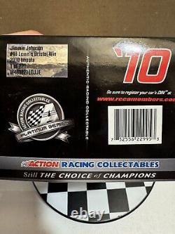 RARE Jimmie Johnson #48 Lowe's 2010 Bristol Win 1/24 Nascar Diecast READ