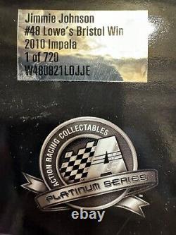 RARE Jimmie Johnson #48 Lowe's 2010 Bristol Win 1/24 Nascar Diecast READ