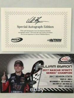 Rare + Htf Autographed Homestead Win #9 William Byron Raced Version Action