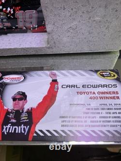 Rare! Read All 2016 Carl Edwards Xfinity Richmond Win Raced Joe Gibbs Camry