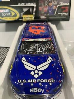 Richard Petty Autographed Motorsports Air Force Daytona Raced Win Aric Almirola