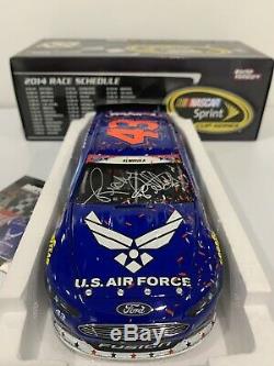Richard Petty Autographed Motorsports Air Force Daytona Raced Win Aric Almirola