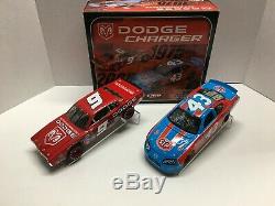 Richard Petty Autographed Nascar Diecast #43 Stp 1975 2005 Dodge Swap 2 Car Set