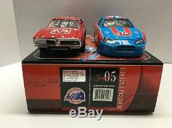 Richard Petty Autographed Nascar Diecast #43 Stp 1975 2005 Dodge Swap 2 Car Set