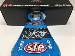 Richard Petty Dale Inman Autographed 2018 #43 Stp Blue Darlington 1/24 Elite