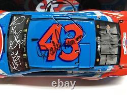 Richard Petty Dale Inman Darrell Wallace Jr Autographed 2018 #43 Stp 1/24 Elite