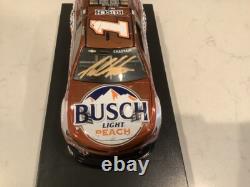 Ross Chastain Autographed 2024 Chevy Busch Light Peach Chrome Diecast & Card