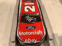 Ryan Blaney / Bullins Autographed 2017 Motorcraft Pocono Race Win Diecast & Card