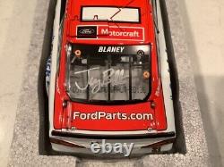 Ryan Blaney / Bullins Autographed 2017 Motorcraft Pocono Race Win Diecast & Card