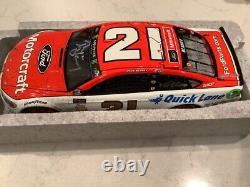 Ryan Blaney / Bullins Autographed 2017 Motorcraft Pocono Race Win Diecast & Card