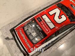 Ryan Blaney / Bullins Autographed 2017 Motorcraft Pocono Race Win Diecast & Card