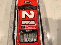 Ryan Blaney / Bullins Autographed 2017 Motorcraft Pocono Race Win Diecast & Card