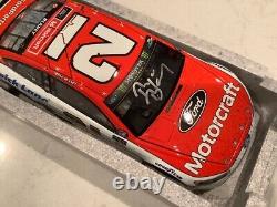 Ryan Blaney / Bullins Autographed 2017 Motorcraft Pocono Race Win Diecast & Card