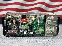 SIGNED JOE GIBBS & KYLE BUSCH #18 M&M's Indiana Jones Darlington Win 124