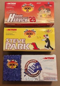 Set of 3 Chevy Monte Carlo NASCAR Diecast Looney Tunes 2001 Event Car 1/24