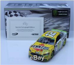 Signed 2018 Ryan Blaney #12 Pennzoil Charlotte Roval Winner Autographed 1/24