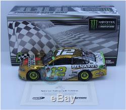 Signed 2018 Ryan Blaney #12 Pennzoil Charlotte Roval Winner Color Chrome 1/24