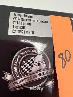 TREVOR BAYNE #21 2013 Motorcraft Retro DAYTONA SIGNED x7 124 MINT 1/630 Wood