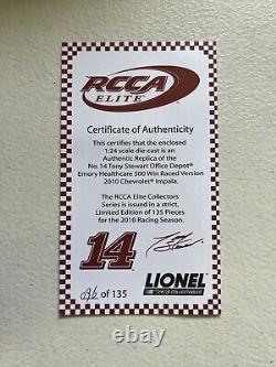 Tony Stewart #14 Office Depot Atlanta Win 2010 Chevy 1/24 NASCAR 96/135