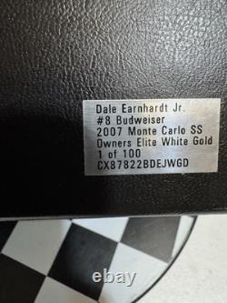 VERY RARE Dale Earnhardt Jr. ELITE White Gold #8 Budweiser 2007 1/24 Diecast