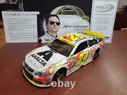 XRare 2015 Jeff Gordon Signed #24 Homestead Raced Version White Pearl 124 Elite