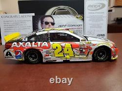 XRare 2015 Jeff Gordon Signed #24 Homestead Raced Version White Pearl 124 Elite